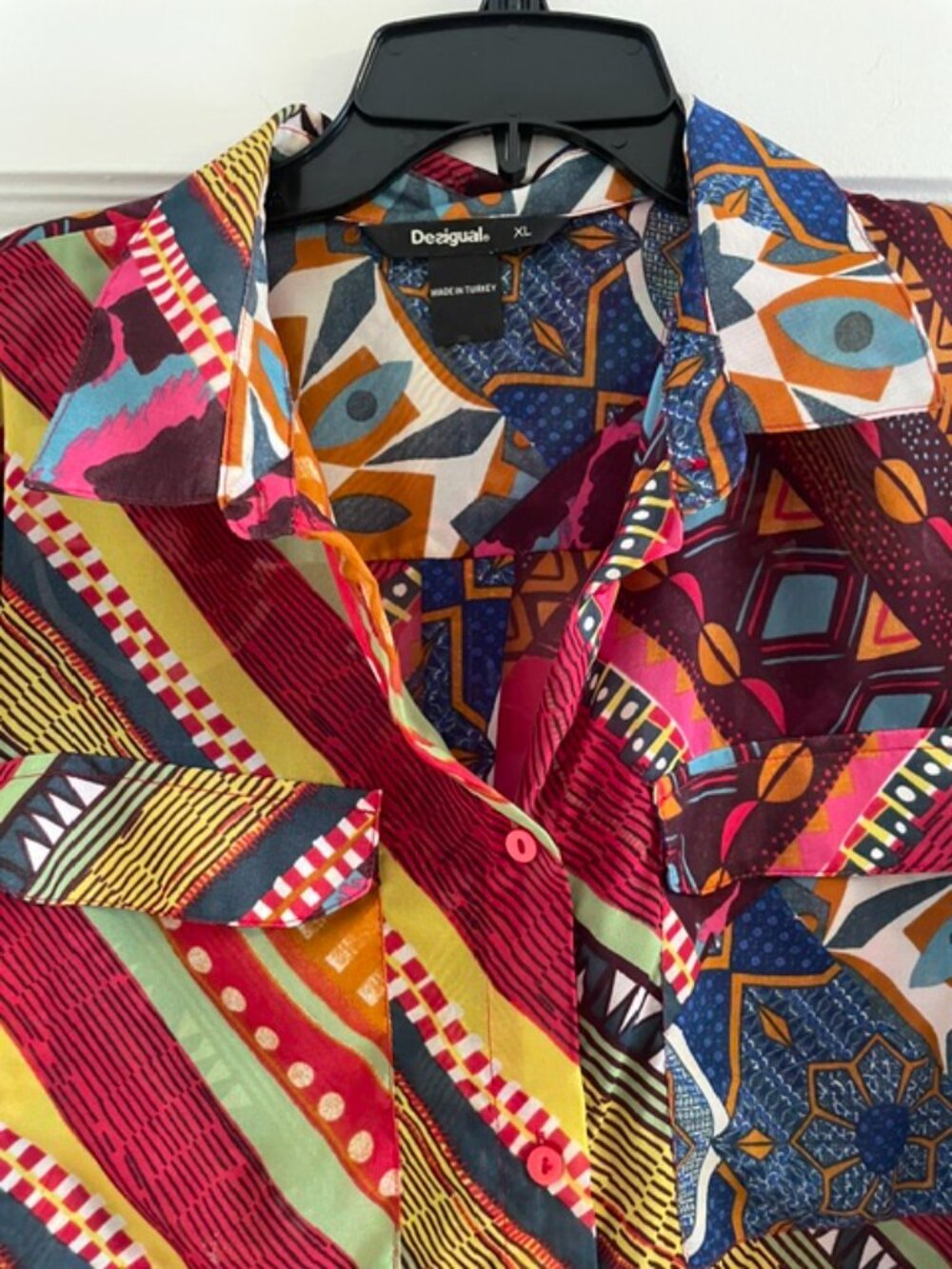 DESIGUAL Desigual semi sheer tapestry shirt XL - Picture 4 of 5